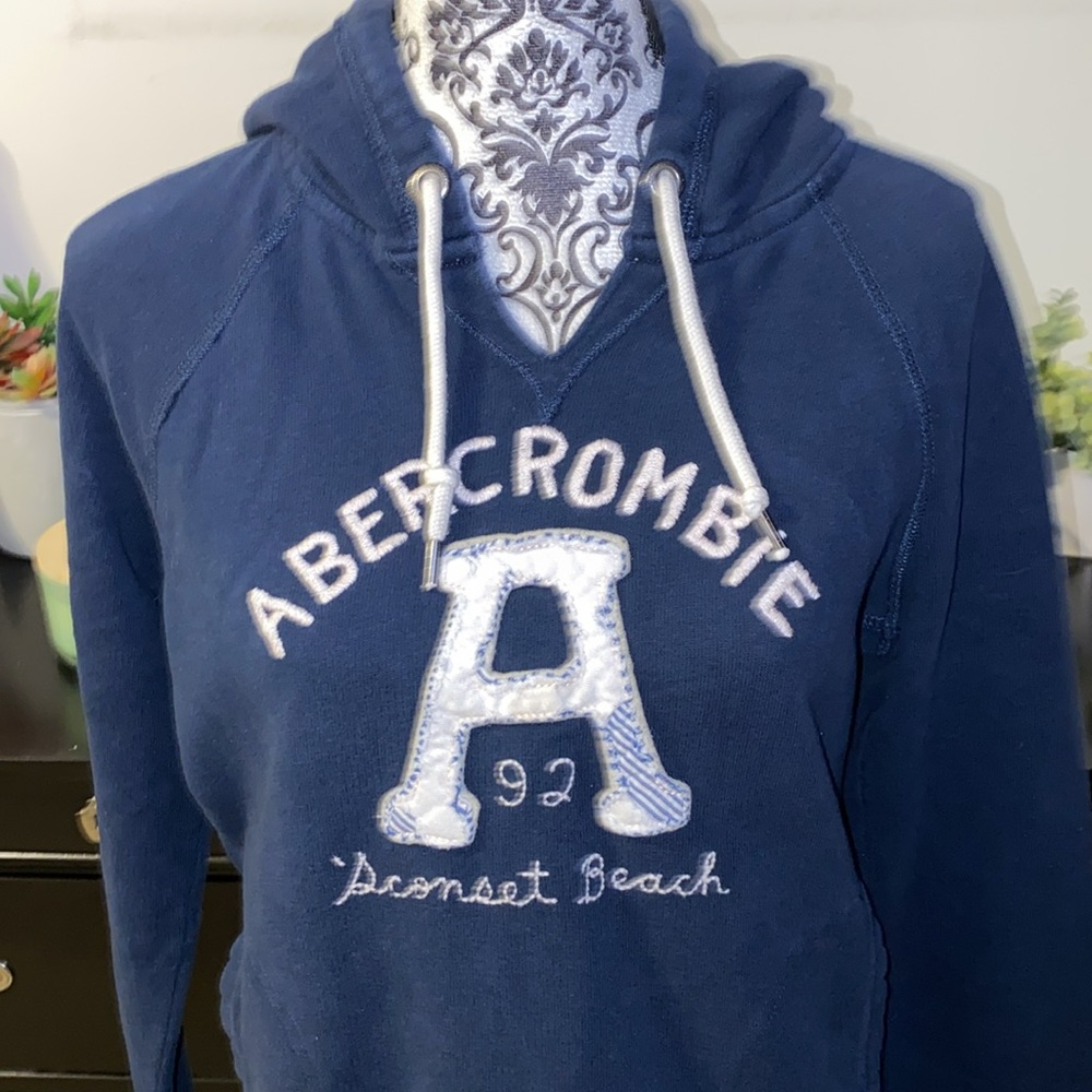 Abercrombie & Fitch Crop Hoodie Size Large - Picture 2 of 8